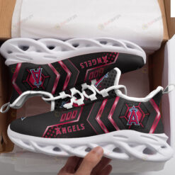 Los Angeles Angels Logo Pattern 3D Max Soul Sneaker Shoes In Black