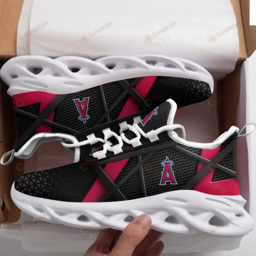 Los Angeles Angels Logo Pattern Custom Name 3D Max Soul Sneaker Shoes