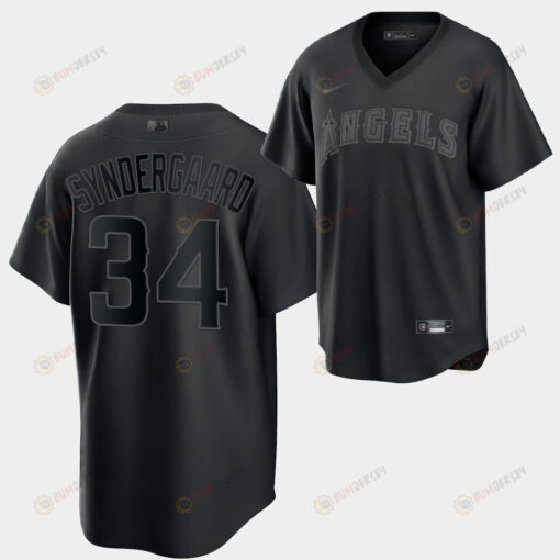 Los Angeles Angels Noah Syndergaard Fashion 34 Black Jersey