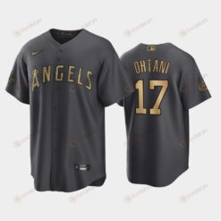 Los Angeles Angels Shohei Ohtani 17 2022-23 All-Star Game AL Charcoal Jersey