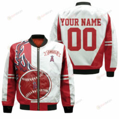 Los Angeles Angels Team 3D Customized Pattern Bomber Jacket