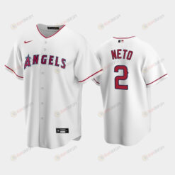 Los Angeles Angels Zach Neto 2 2022-23 Draft White Home Jersey