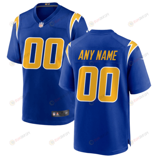 Los Angeles Chargers Alternate Custom 00 Game Jersey - Royal