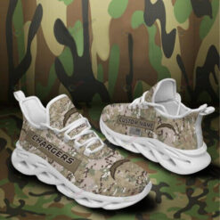 Los Angeles Chargers Army Pattern 3D Max Soul Sneaker Shoes