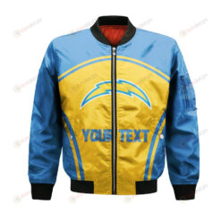 Los Angeles Chargers Bomber Jacket 3D Printed Custom Text And Number Curve Style Sport