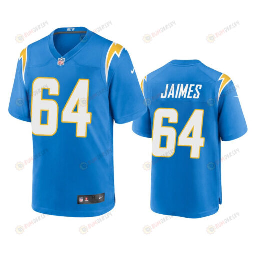 Los Angeles Chargers Brenden Jaimes 64 Powder Blue Game Jersey