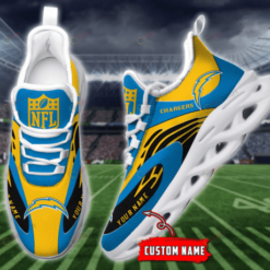 Los Angeles Chargers Custom Name 3D Max Soul Sneaker Shoes