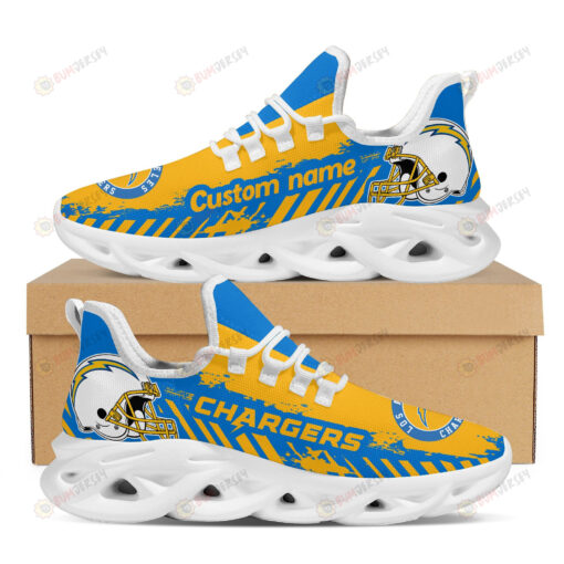 Los Angeles Chargers Logo Custom Name 3D Max Soul Sneaker Shoes