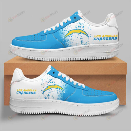 Los Angeles Chargers Logo Pattern Air Force 1 Printed In Blue White