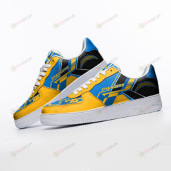 Los Angeles Chargers Logo Pattern Air Force 1 Printed In Yellow Blue