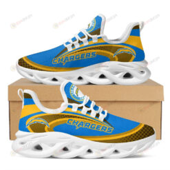 Los Angeles Chargers Logo With Stripe Pattern 3D Max Soul Sneaker Shoes