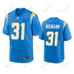 Los Angeles Chargers Nick Niemann 31 Powder Blue Game Jersey