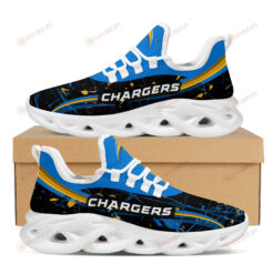 Los Angeles Chargers Splash Colors Design Pattern 3D Max Soul Sneaker Shoes