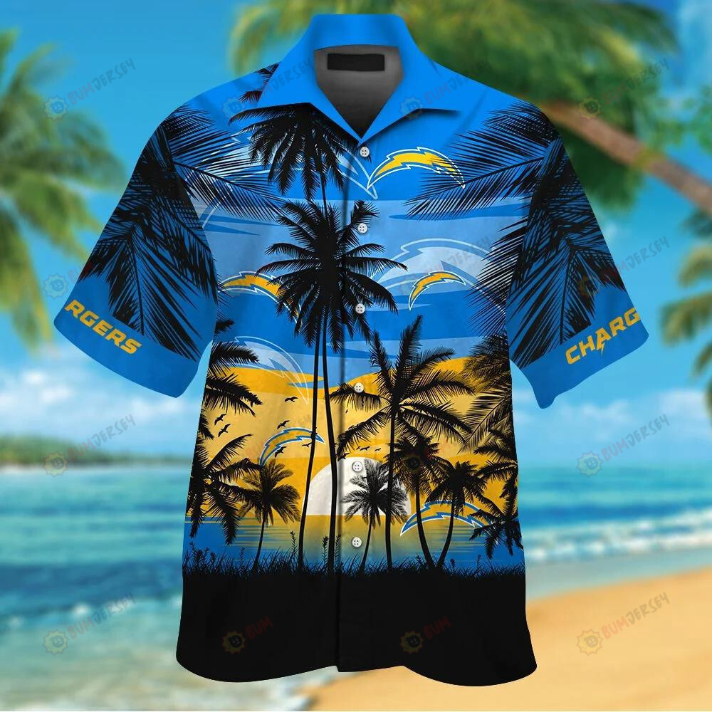 Los Angeles Chargers Tropical Hawaiian Shirt Beach Short Sleeve
