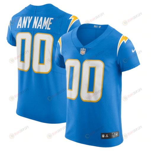 Los Angeles Chargers Vapor Elite Custom 00 Jersey - Powder Blue