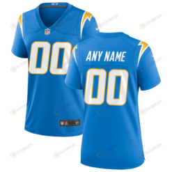 Los Angeles Chargers Women's Custom Game Jersey - Powder Blue