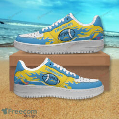 Los Angeles Chargers Yellow Blue Ball Air Force 1 Shoes Sneaker