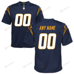 Los Angeles Chargers Youth Alternate Custom 00 Game Jersey - Navy