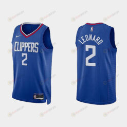 Los Angeles Clippers 2 Kawhi Leonard 2022-23 Icon Edition Blue Men Jersey