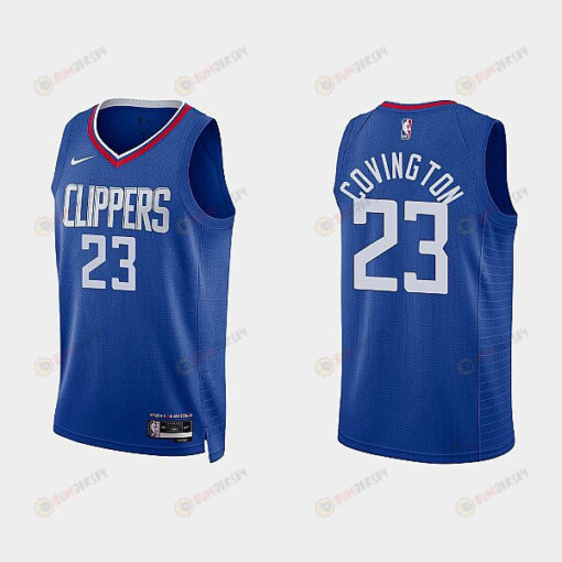 Los Angeles Clippers 23 Robert Covington 2022-23 Icon Edition Blue Men Jersey