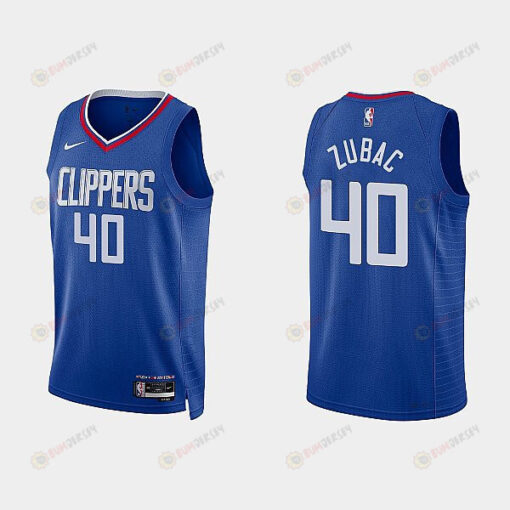 Los Angeles Clippers 40 Ivica Zubac 2022-23 Icon Edition Blue Men Jersey