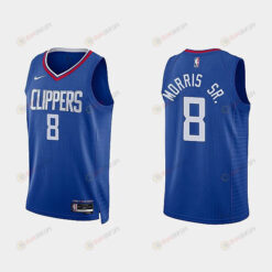 Los Angeles Clippers 8 Marcus Morris Sr. 2022-23 Icon Edition Blue Men Jersey