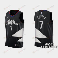 Los Angeles Clippers Amir Coffey 7 Black 2022-23 Statement Edition Men Jersey