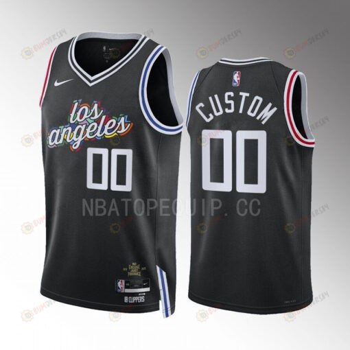 Los Angeles Clippers Custom 00 2022-23 City Edition Black Jersey Swingman