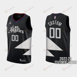 Los Angeles Clippers Custom 00 Black 2022-23 Statement Edition Men Jersey