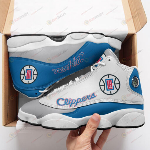 Los Angeles Clippers Grey Blue Air Jordan 13 Sneakers Sport Shoes