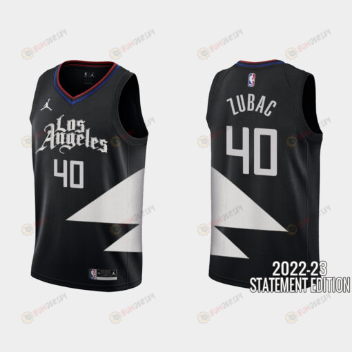 Los Angeles Clippers Ivica Zubac 40 Black 2022-23 Statement Edition Men Jersey
