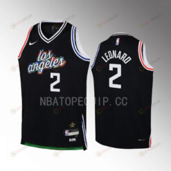 Los Angeles Clippers Kawhi Leonard 2 City Edition Black Youth Jersey Swingman