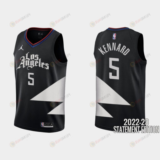 Los Angeles Clippers Luke Kennard 5 Black 2022-23 Statement Edition Men Jersey