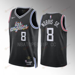 Los Angeles Clippers Marcus Morris Sr. 8 2022-23 City Edition Black Jersey Swingman