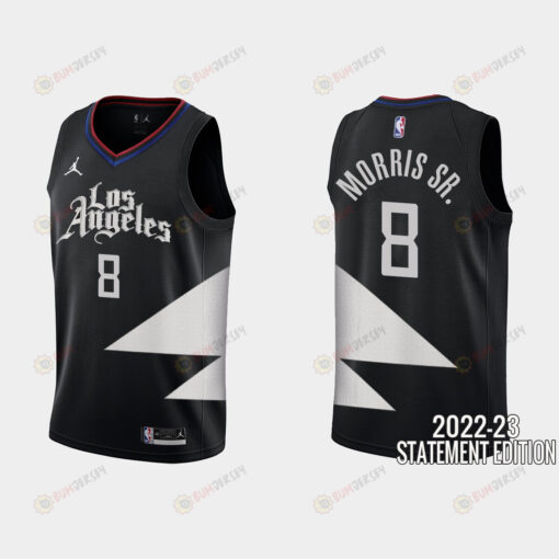 Los Angeles Clippers Marcus Morris Sr. 8 Black 2022-23 Statement Edition Men Jersey