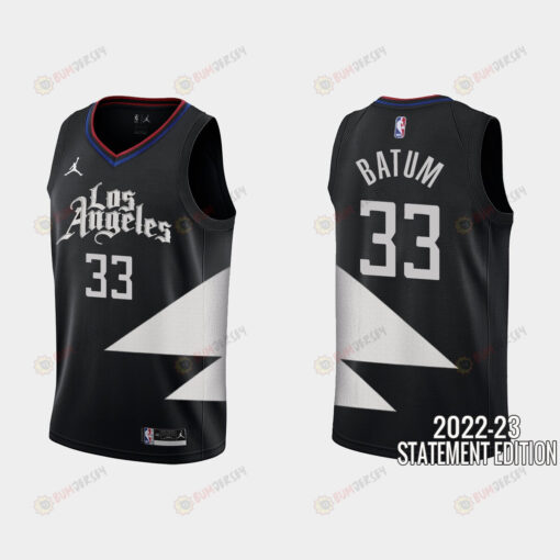 Los Angeles Clippers Nicolas Batum 33 Black 2022-23 Statement Edition Men Jersey