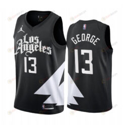Los Angeles Clippers Paul George 13 2022-23 Statement Edition Black Jersey - Men Jersey
