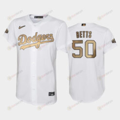 Los Angeles Dodgers 2022-23 All-Star Game 50 Mookie Betts White Youth Jersey