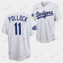 Los Angeles Dodgers A.J. Pollock White Jersey 11 2022-23 All-Star Uniform