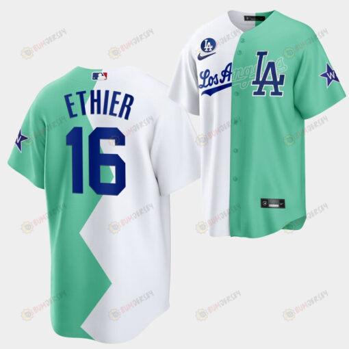 Los Angeles Dodgers Andre Ethier 2022-23 All-Star Celebrity Softball Game 16 White Green Jersey