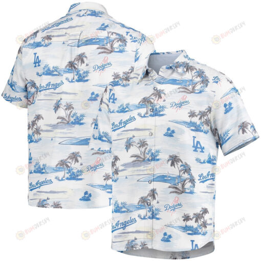 Los Angeles Dodgers Bahama Coconut Point Island Button-Up Hawaiian Shirt - White