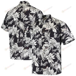 Los Angeles Dodgers Button-Up Aloha Hawaiian Shirt - Black