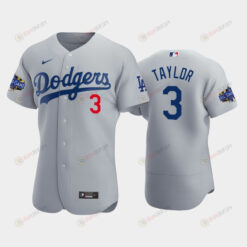 Los Angeles Dodgers Chris Taylor 3 Alternate Gray 2022-23 All-Star Game Jersey