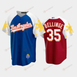 Los Angeles Dodgers Cody Bellinger 35 2022-23 Royal Red Filipino Heritage Night Jersey