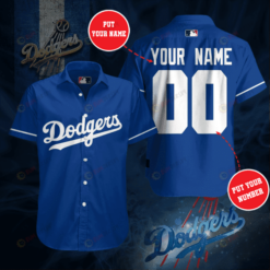 Los Angeles Dodgers Custom Name And Number Curved Hawaiian Shirt