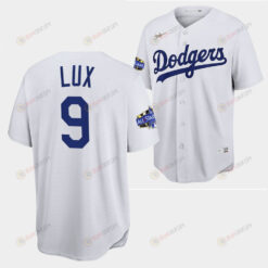 Los Angeles Dodgers Gavin Lux White Jersey 9 2022-23 All-Star Uniform