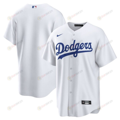 Los Angeles Dodgers Home Blank Men Jersey - White