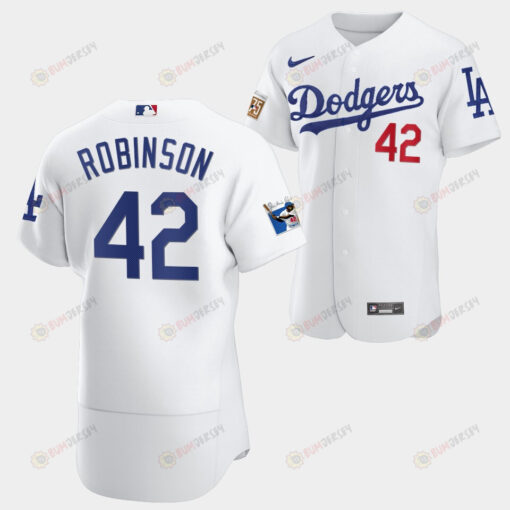 Los Angeles Dodgers Jackie Robinson White Jersey 42 75th Anniversary 2022-23 Uniform