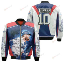Los Angeles Dodgers Justin Turner 10 Blue For Dodgers Fans Turner Fans Bomber Jacket 3D Printed