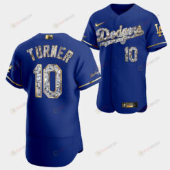 Los Angeles Dodgers Justin Turner Royal Jersey 10 Golden Diamond 2022-23-23 Uniform